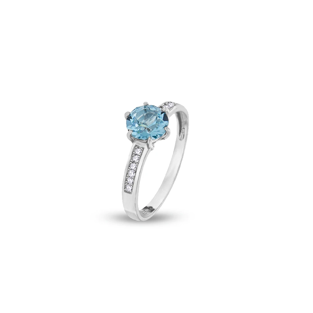 Prstan SPARK Stardust PPC1088SS29AQ s svetlo modrim Swarovski kristalom
